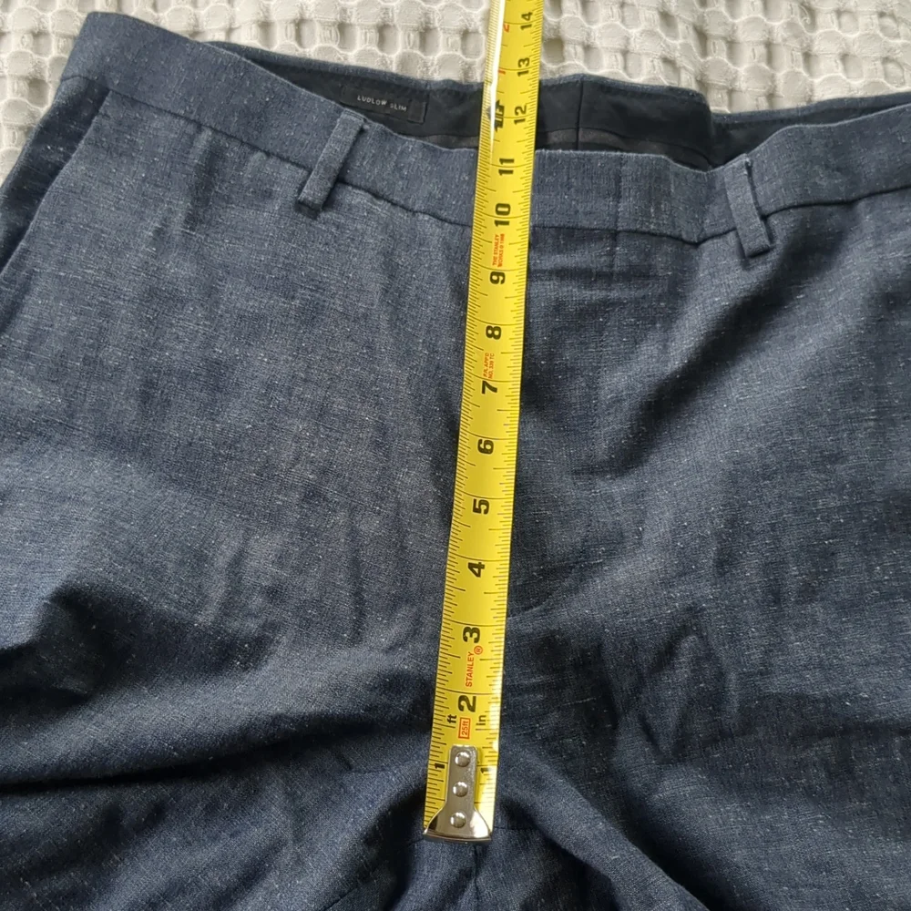 J‎ Crew Ludlow Slim Cotton Pants Size 34 Blue 35X32
